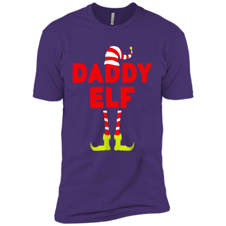 Mens Daddy Elf T-Shirt Funny Matching Christmas Costume - Premium Short Sleeve T-Shirt
