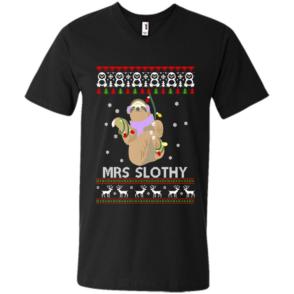 Mrs Slothy Christmas - Men's V-Neck