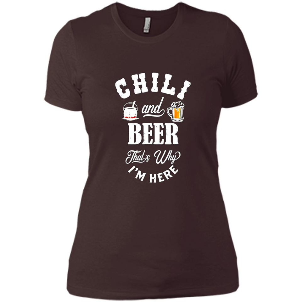 Chili Cookoff Funny T-shirt Chili And Beer - Ladies' Boyfriend T-Shirt