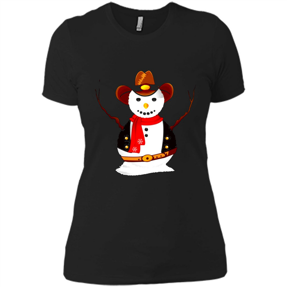 Snowman Cowboy Merry Christmas Xmas