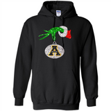 Funny Appalachian State Mountaineers Glitter Grinch Monogram Ornament Christmá - Hoodie