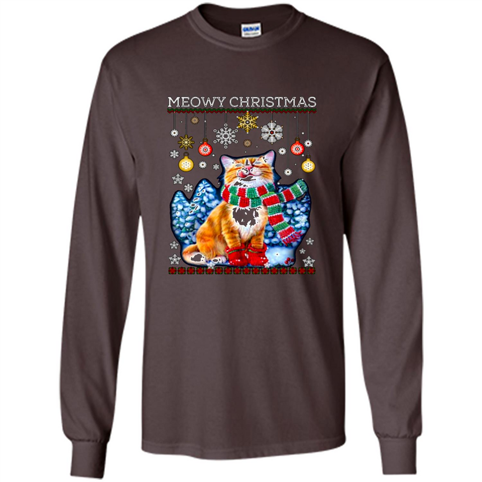 Meowy Christmas Ugly Funny Cats Lover PINGPONG