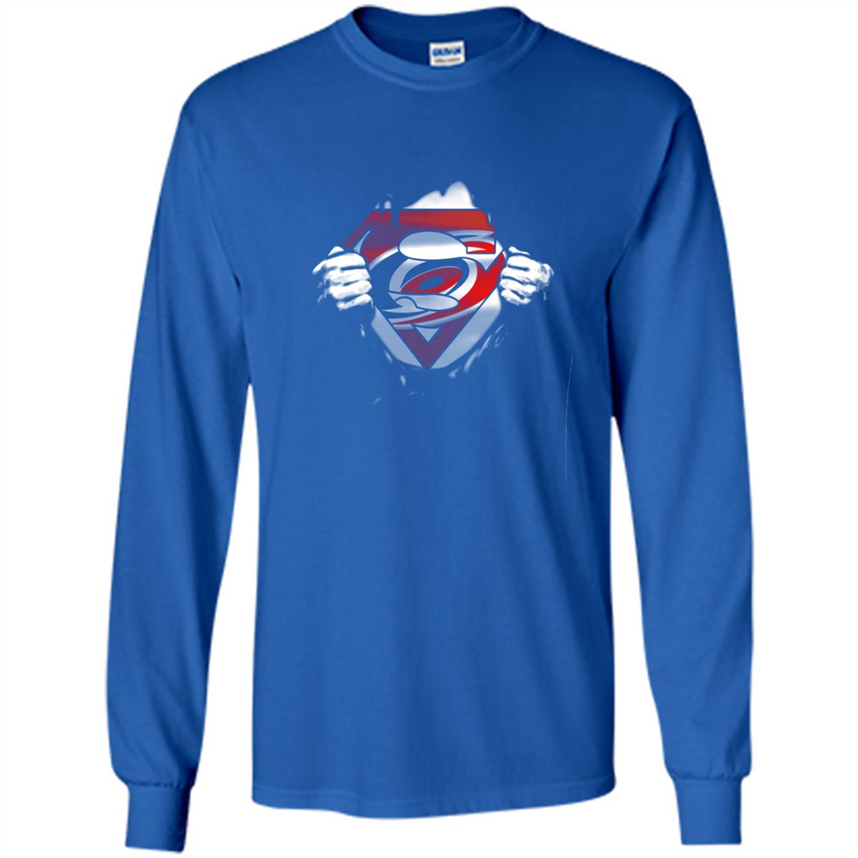 Carolina Hurricanes And Superman Fans - Long Sleeve T-Shirt