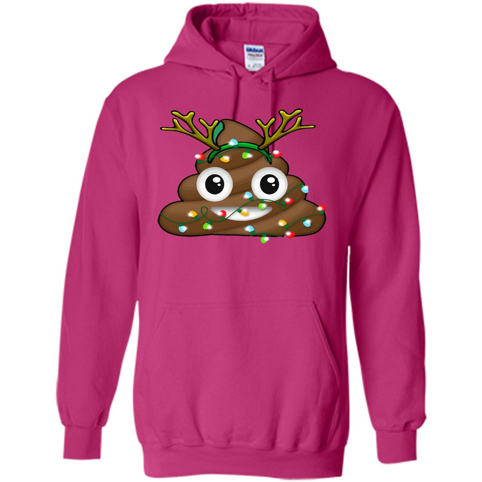 Reindeer Poop Emoji Cute Merry Christmas T-Shirt - Hoodie