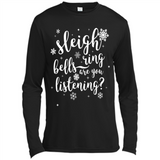 Sleigh Bells Ring Are You Listening Christmas Carol - Canvas Long Sleeve T-Shirt