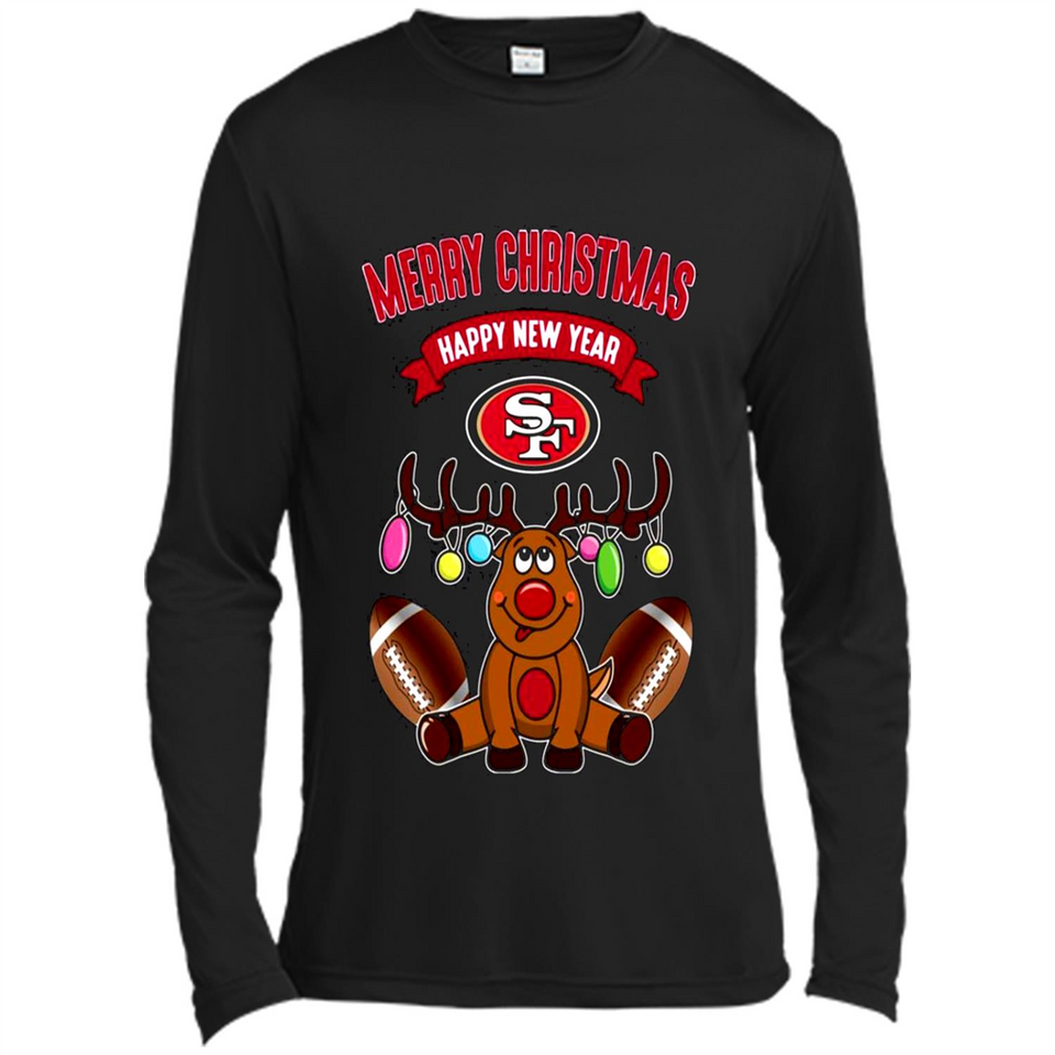 San Francisco 49ers NFL Reindeer Funny Merry Christmas And Happy New Year