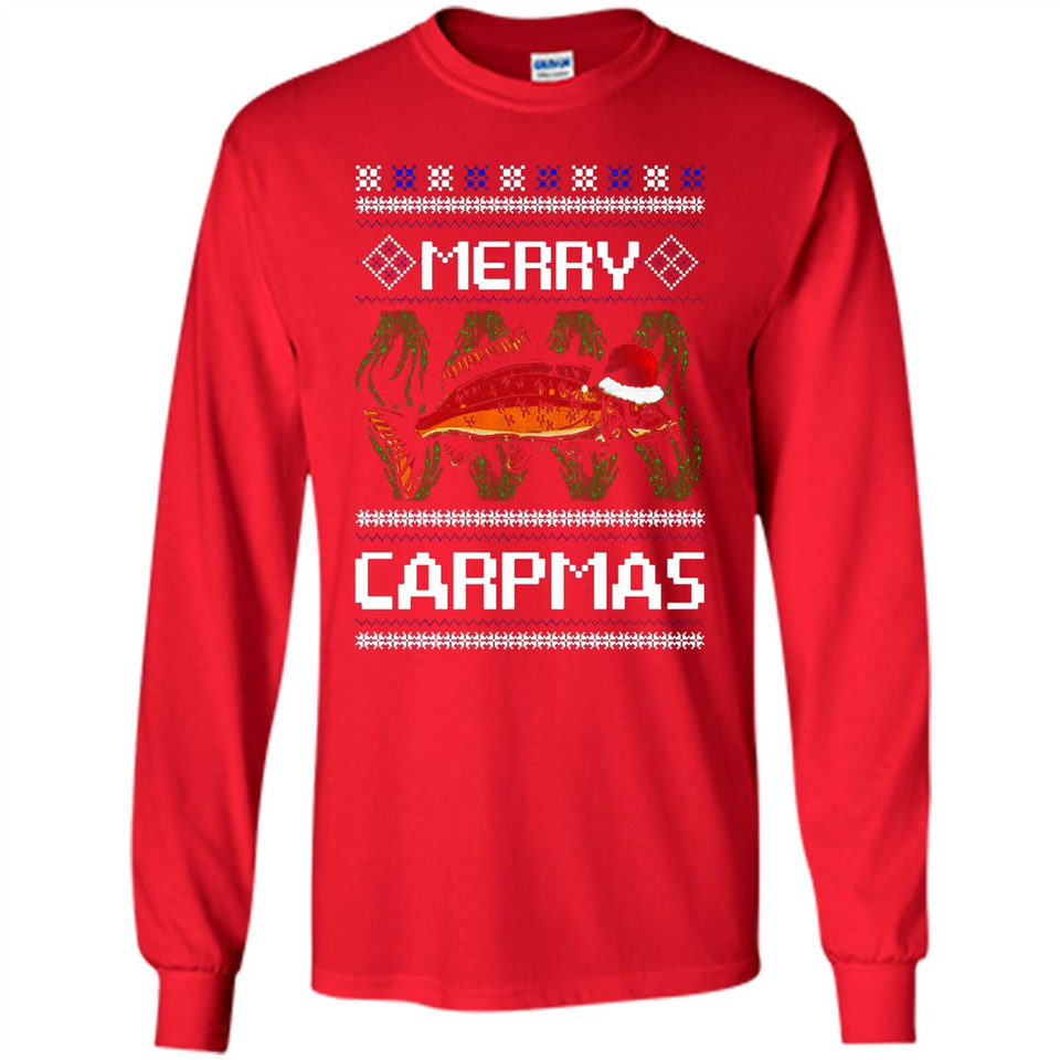 Santa Claus Carpmas Merry Carpmas Christmas Sweater PINGPONG - Long Sleeve T-Shirt