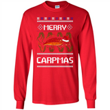 Santa Claus Carpmas Merry Carpmas Christmas Sweater PINGPONG - Long Sleeve T-Shirt