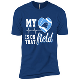 Carolina Panthers Football My Heart is on that Field - Premium Short Sleeve T-Shirt