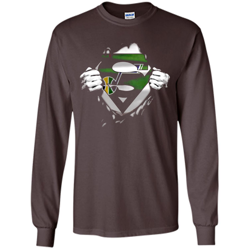 Utah Jazz And Superman Fans - Long Sleeve T-Shirt