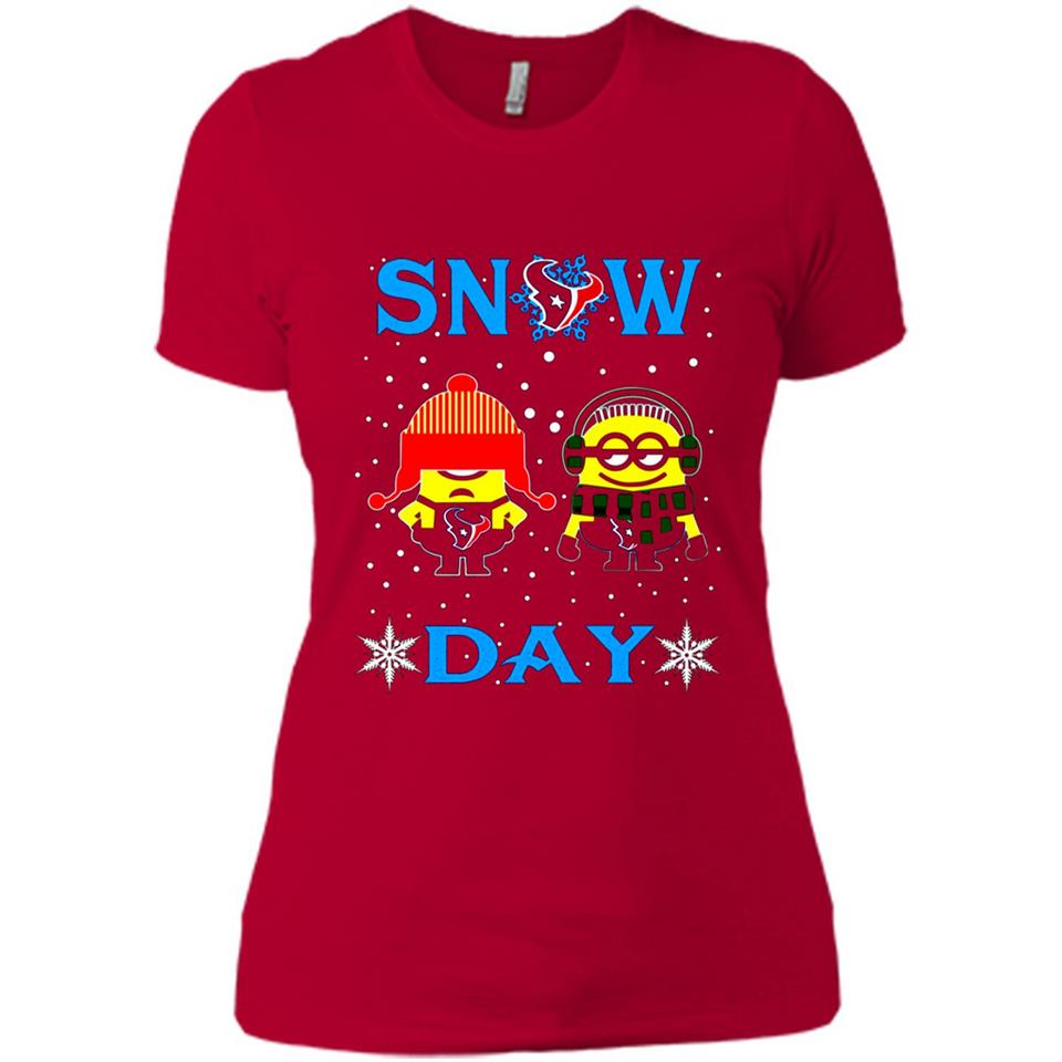 Snow Day Shirt For Houston Texans Vs Minion Fans pingpong