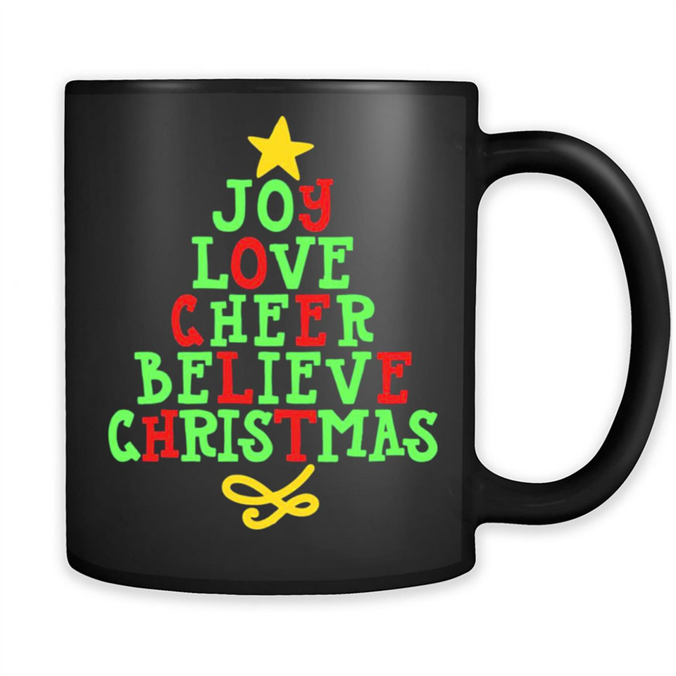 Joy Love Cheer Believe Christmas Tree