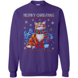 Christmas Ugly Sweater Cat With Christmas Meowy Chritstmas - Sweatshirt