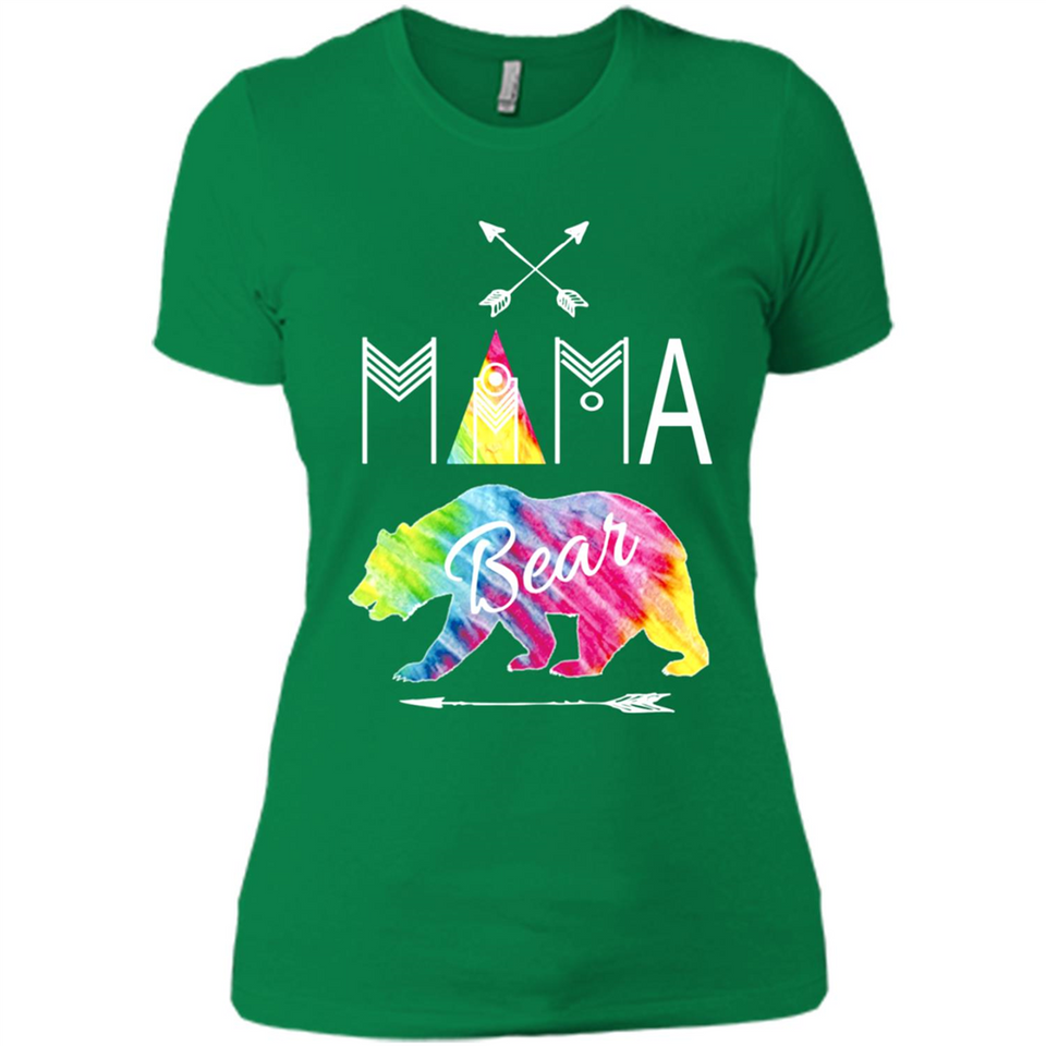 Mama Bear Shirt Tie Dye Family Vacation & Camping Tee - Ladies' Boyfriend T-Shirt