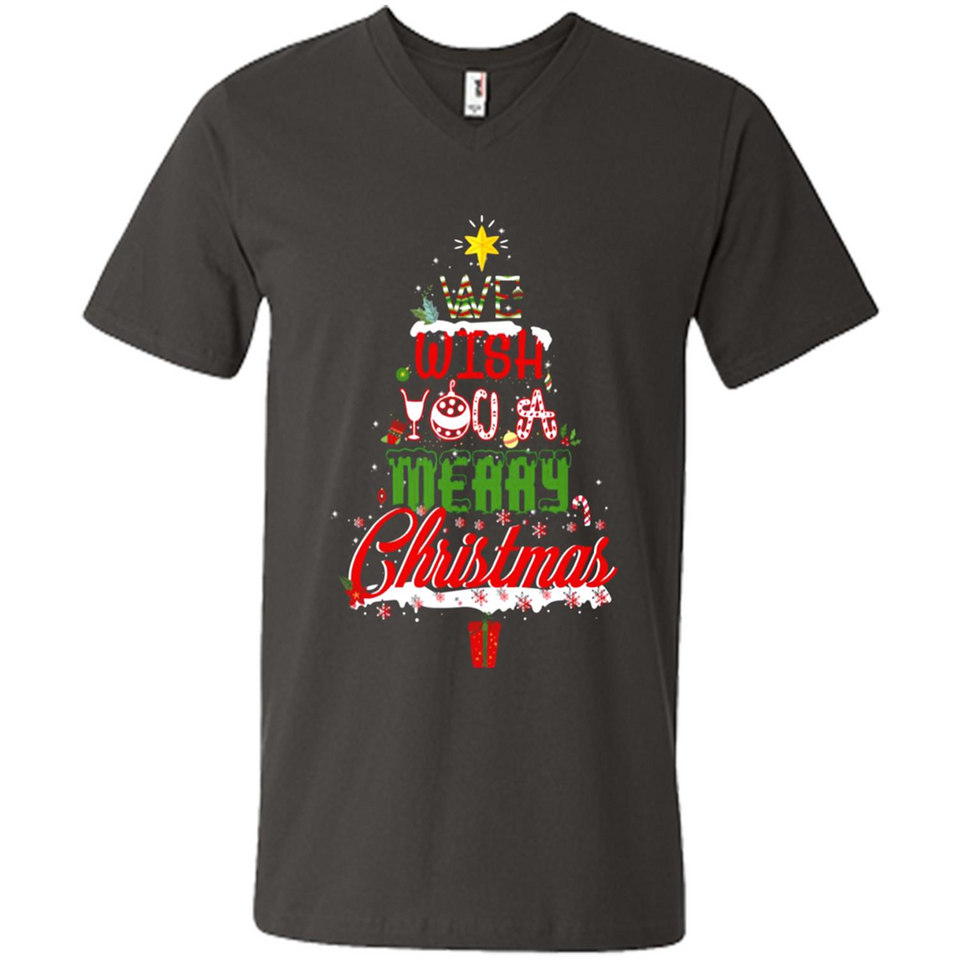 We Wish You A Merry Christmas Funny Pine Gift Sleeve - Men's V-Neck