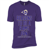 Reasons to be a Los Angeles Rams Fan Complete List on Back - Premium Short Sleeve T-Shirt
