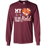 Chicago Bears Football My Heart is on that Field - Long Sleeve T-Shirt