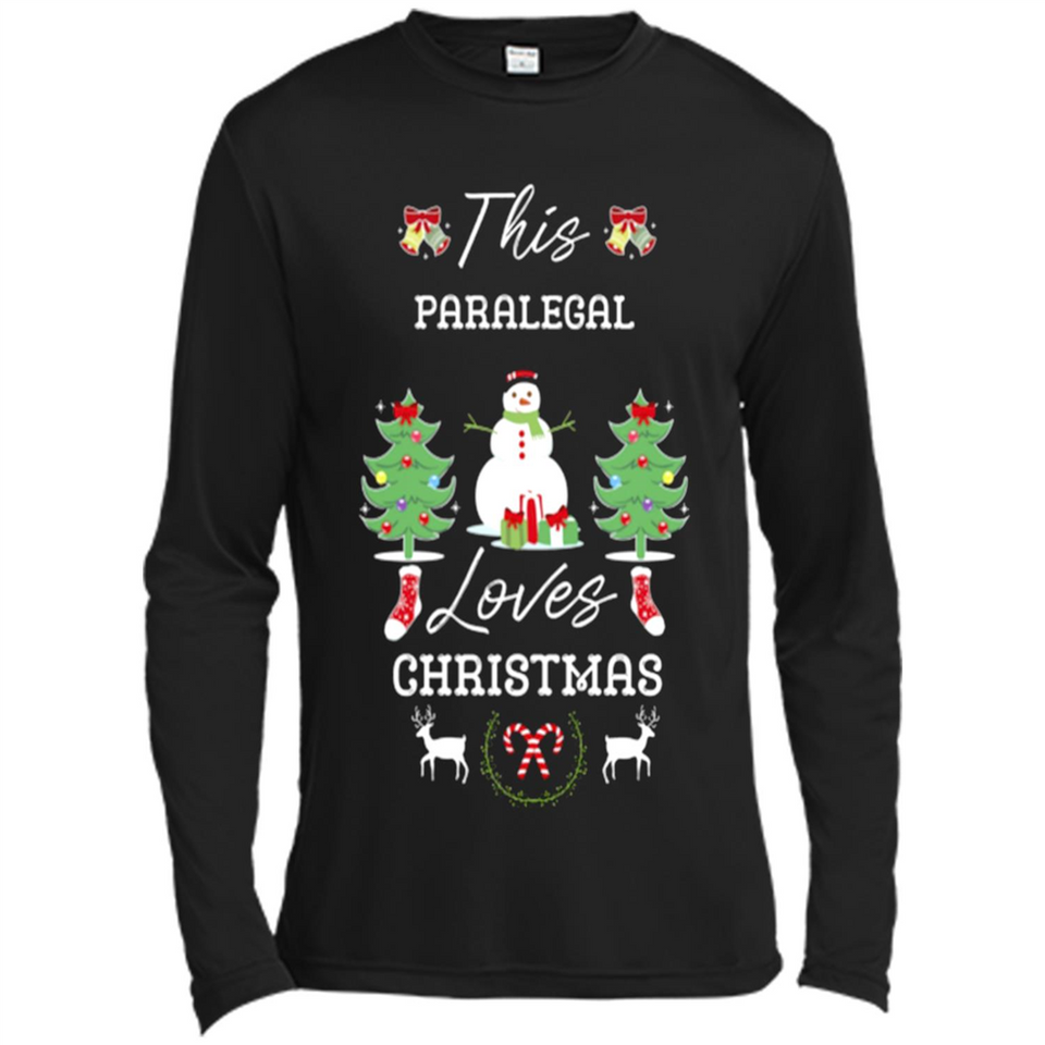This Paralegal Loves Christmas Tree Shirt with Snowman