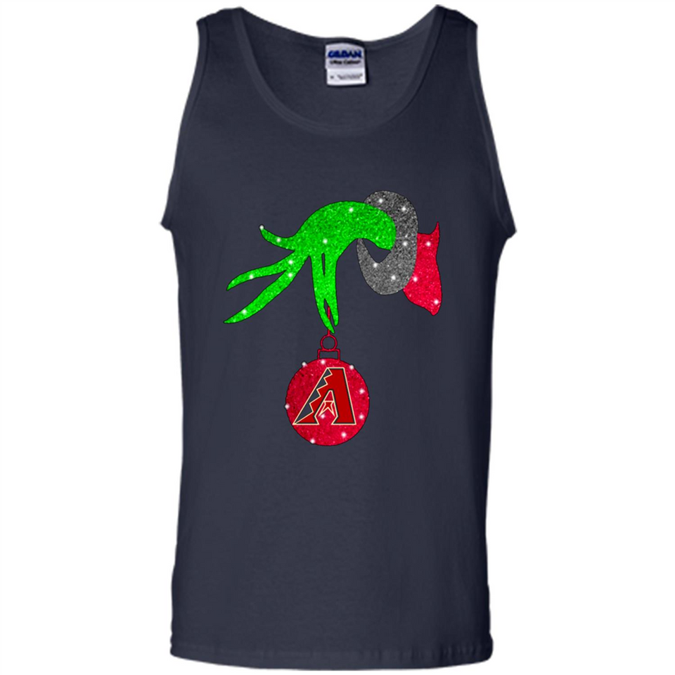 GRINCH HAND HOLDING ARIZONA DIAMONDBACKS GLITTER CHRISTMAS PINGPONG