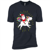 Unicorn And Santa Christmas - Premium Short Sleeve T-Shirt
