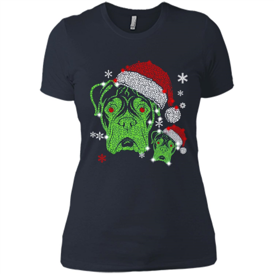 Boxer Dog diamond Christmas - Ladies' Boyfriend T-Shirt