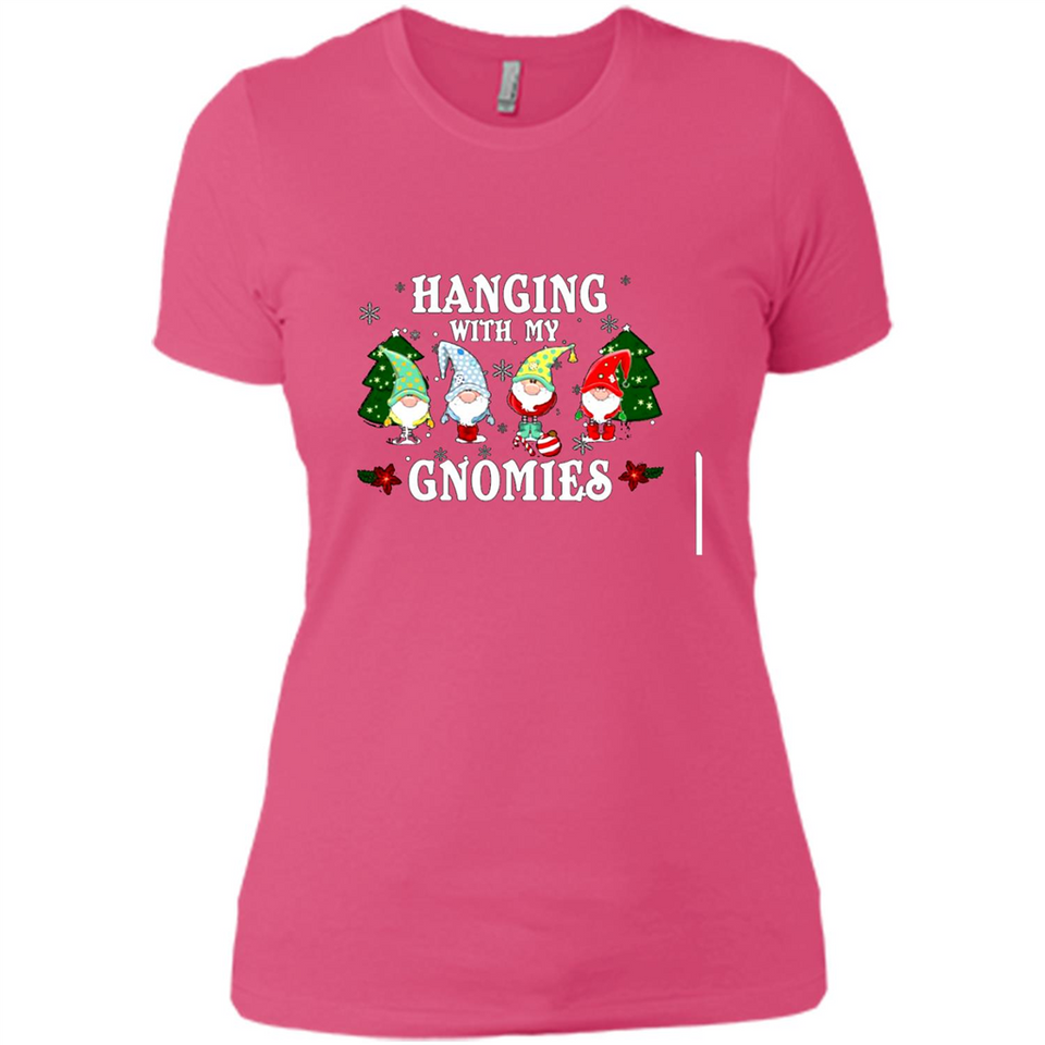 Christmas Garden Gnome Hanging With My Gnomies - Ladies' Boyfriend T-Shirt