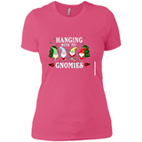 Christmas Garden Gnome Hanging With My Gnomies - Ladies' Boyfriend T-Shirt