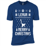 Vintage Tee For Women Men Graphic Shirts Lemur Ugly Christmas Sweater - Premium Short Sleeve T-Shirt