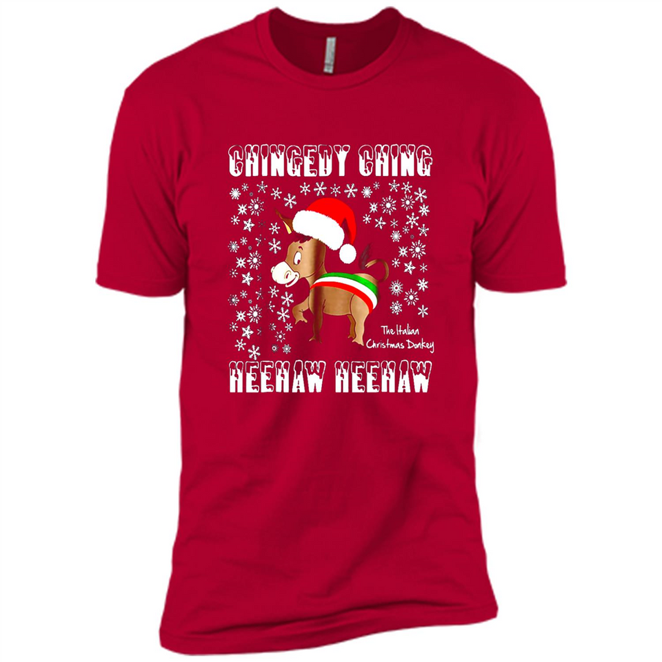 Amazing Dominick The Christmas Donkey-Italian Christmas Donkey - Premium Short Sleeve T-Shirt