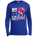 Wisconsin Badgers Football My Heart is on that Field - Canvas Long Sleeve T-Shirt