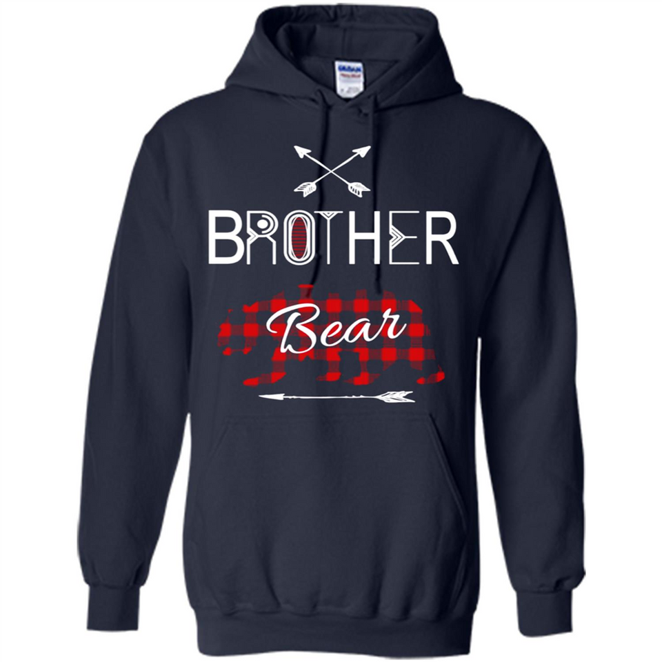 Brother Shirt Buffalo Plaid Family Camping Bear Tee - Hoodie