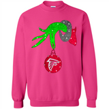 GRINCH HAND HOLDING ATLANTA FALCONS GLITTER CHRISTMAS PINGPONG