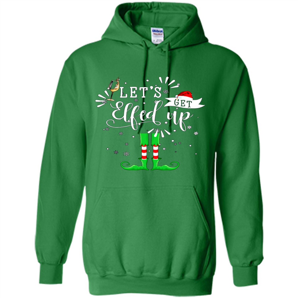 Let's Get Elfed Up Funny Drinking Wine Christmas Elf PINGPONG