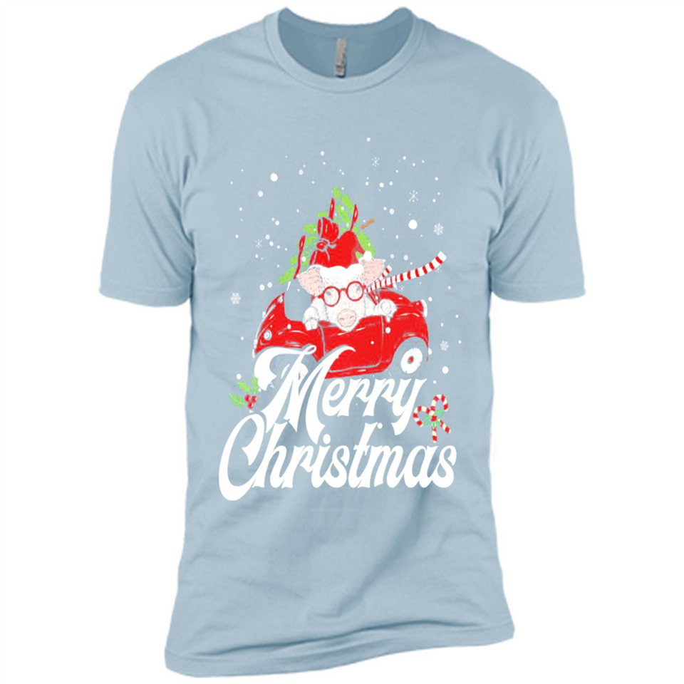 Merry Christmas Pig s - Premium Short Sleeve T-Shirt