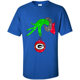 GRINCH HAND HOLDING GREEN BAY PACKERS GLITTER CHRISTMAS PINGPONG