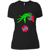 GRINCH HAND HOLDING DETROIT LIONS GLITTER CHRISTMAS PINGPONG