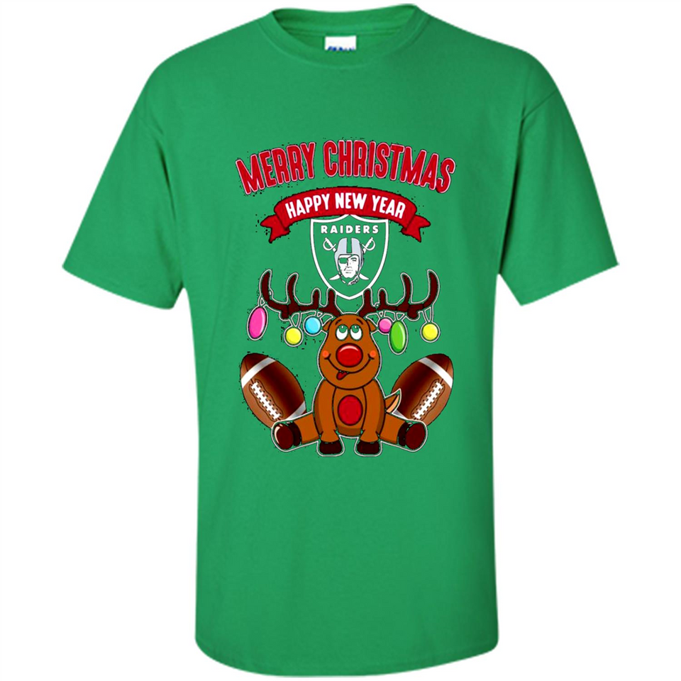 Oakland Raiders NFL Reindeer Funny Merry Christmas And Happy New Year