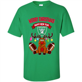 Oakland Raiders NFL Reindeer Funny Merry Christmas And Happy New Year