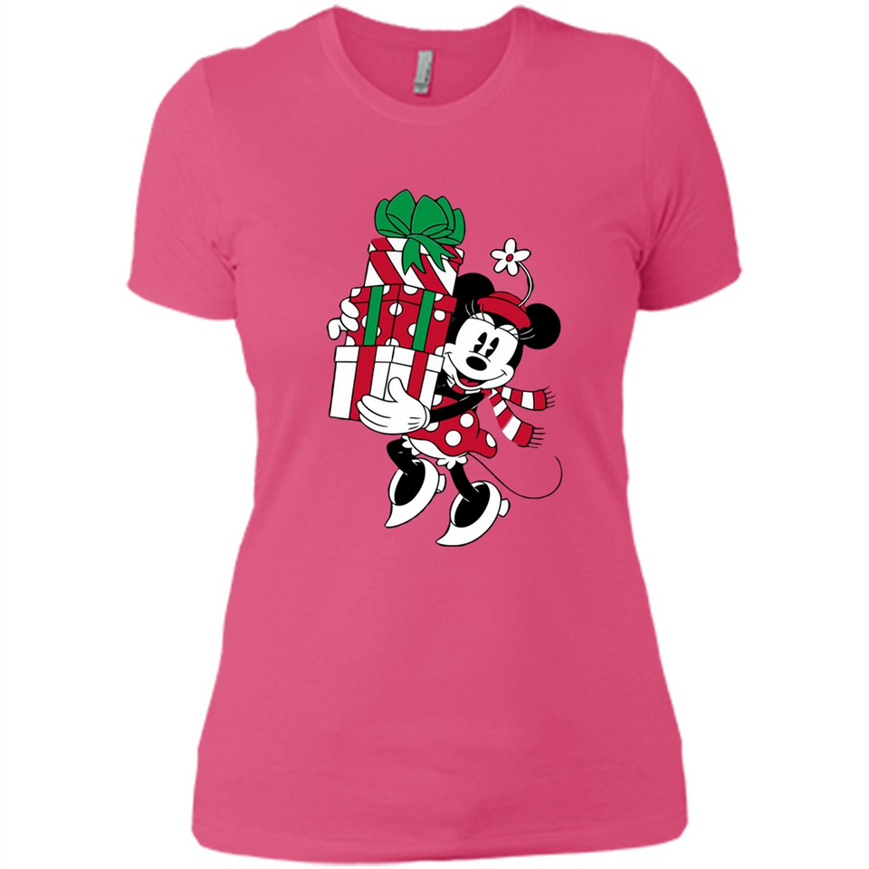 Disney Minnie Mouse Christmas Gift Sweatshirt - Ladies' Boyfriend T-Shirt