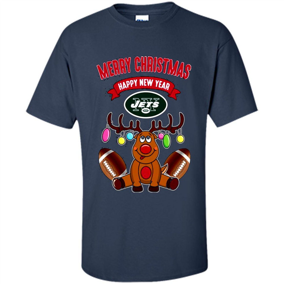 New York Jets NFL Reindeer Funny Merry Christmas And Happy New Year