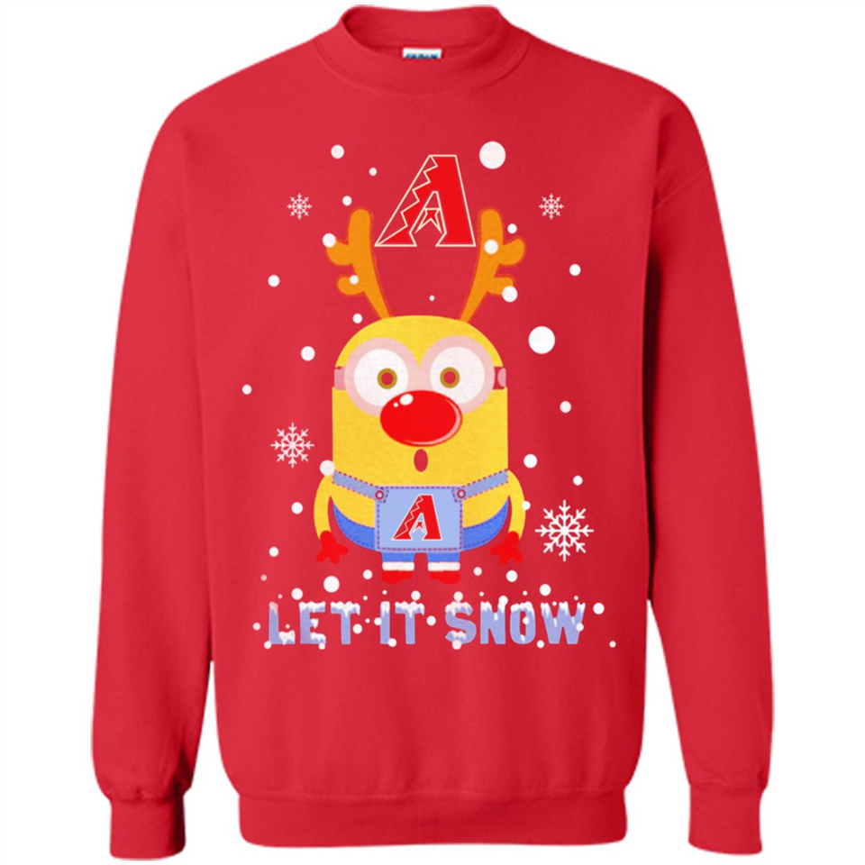 Minion Arizona Diamondbacks Ugly Christmas Sweater Let it Snow - Sweatshirt