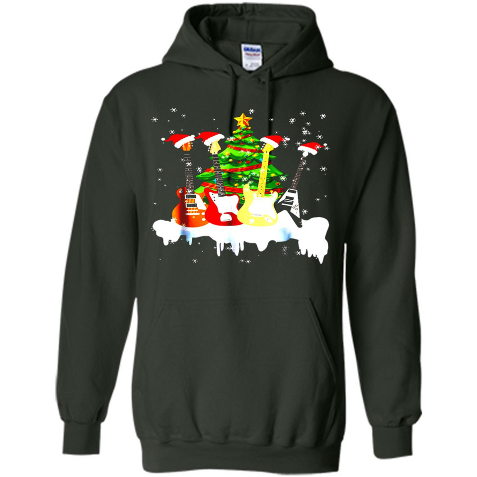 Santa Hat Electric Guitar Classical Guitar Christmas shirt Ladies' Boyfriend