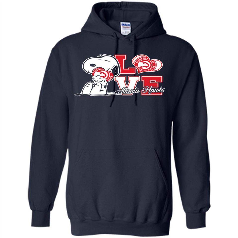 Snoopy loves NBA Atlanta Hawks - Hoodie