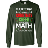 Math Teacher Christmas Shirt Christmas Cheer - Long Sleeve T-Shirt