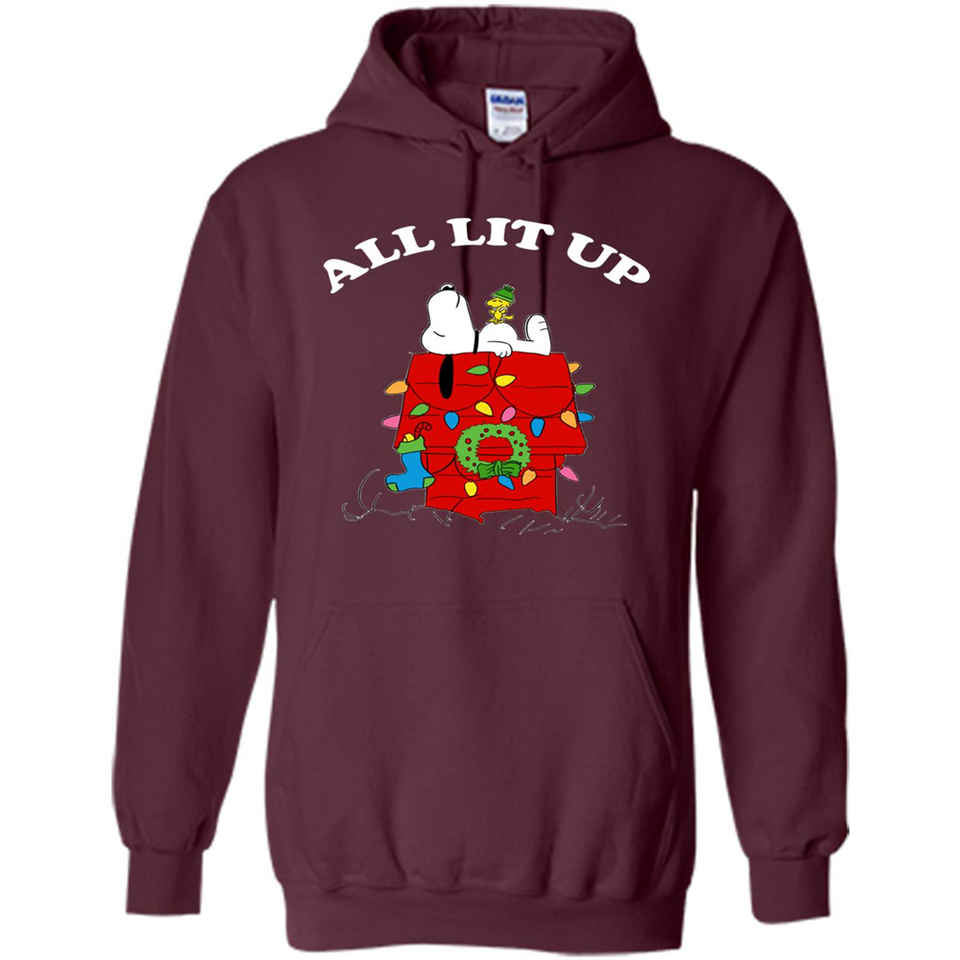 Peanuts By Schulz Snoopy Young Men_s Christmas SweatShirt - Hoodie