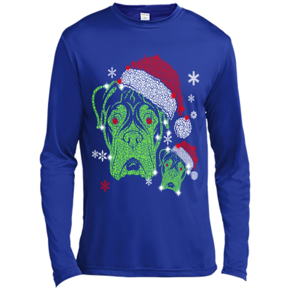 Boxer Dog diamond Christmas - Canvas Long Sleeve T-Shirt