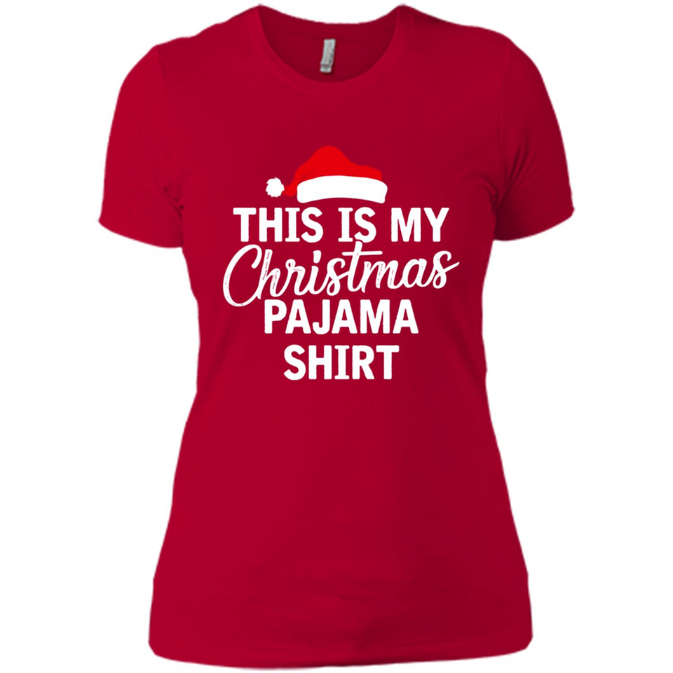 This Is My Christmas Pajama Family Matching - Ladies' Boyfriend T-Shirt
