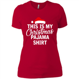This Is My Christmas Pajama Family Matching - Ladies' Boyfriend T-Shirt