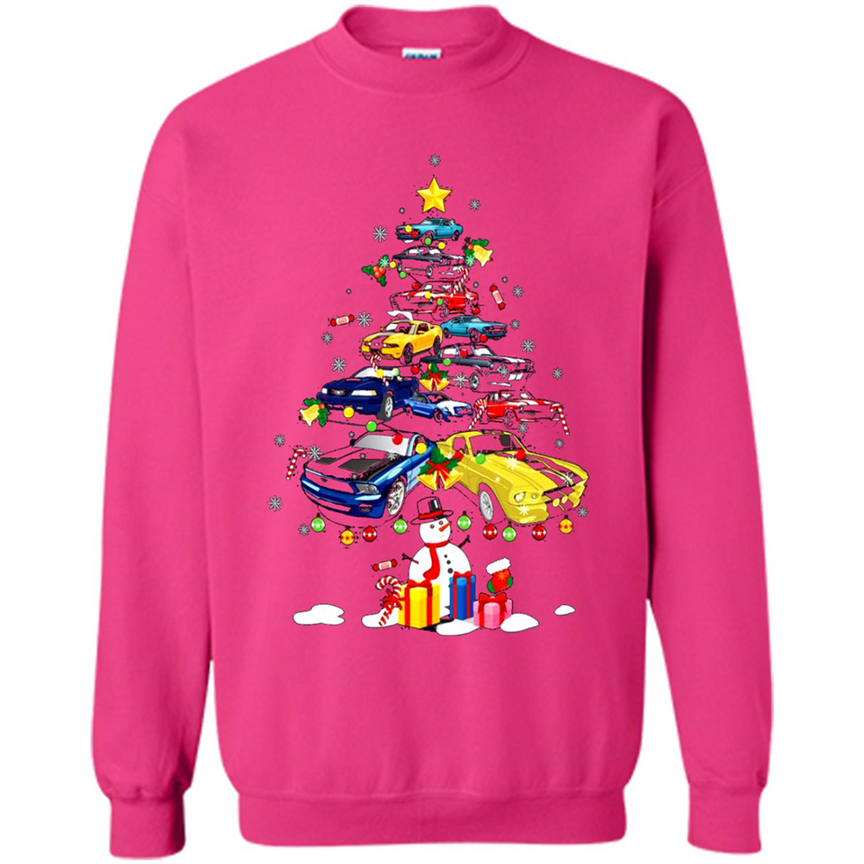 Mustang Tree Christmas Sweatshirt PINGPONG
