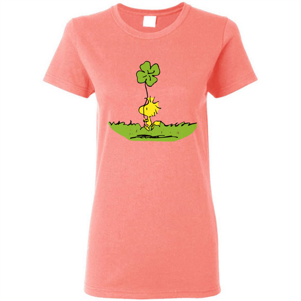 Snoopy Woodstock Shamrock - Ladies Short-Sleeve